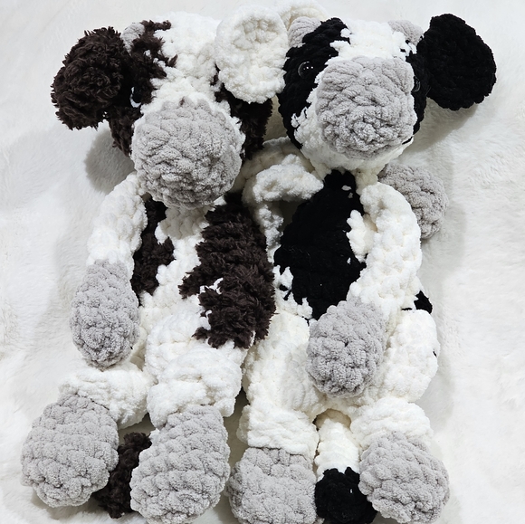 Hand Made Crochet Cow Lovey, Snuggler, Washable, One of a Kind, Made by me 😍 - Picture 3 of 10